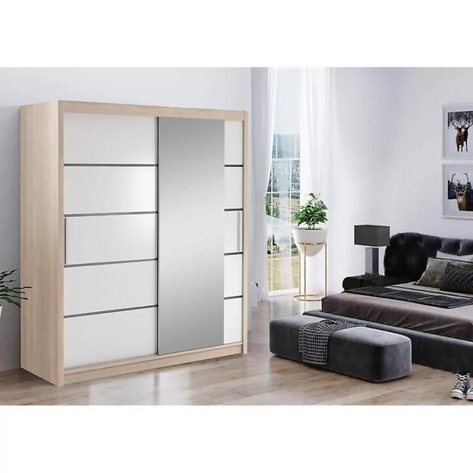 Schrank Verona 180cm Eiche Sonoma/Spiegel