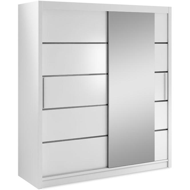 Schrank Verona 180cm Weiß/Spiegel