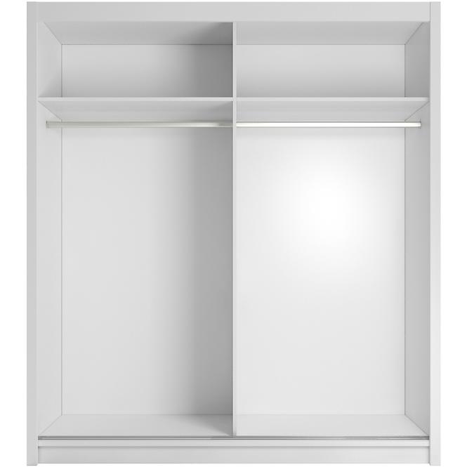 Schrank Verona 180cm Weiß/Spiegel