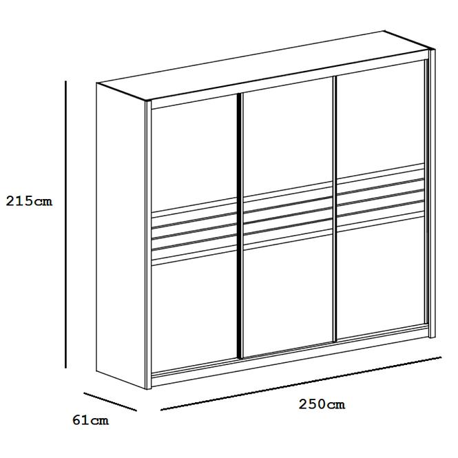 Schrank Turyn 250cm Lava