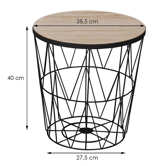 Korb Space Schwarz/Holz