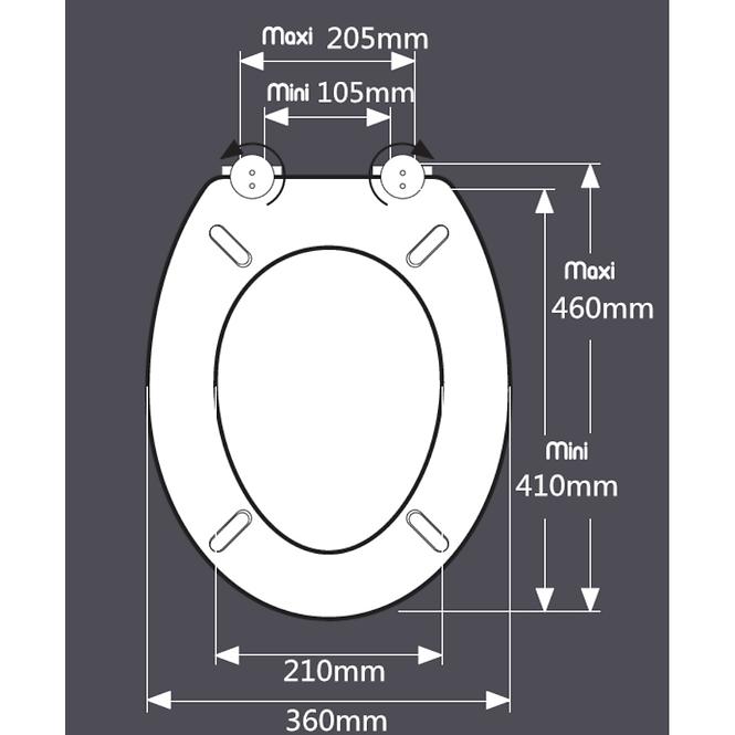 WC-sitz Gold&Black