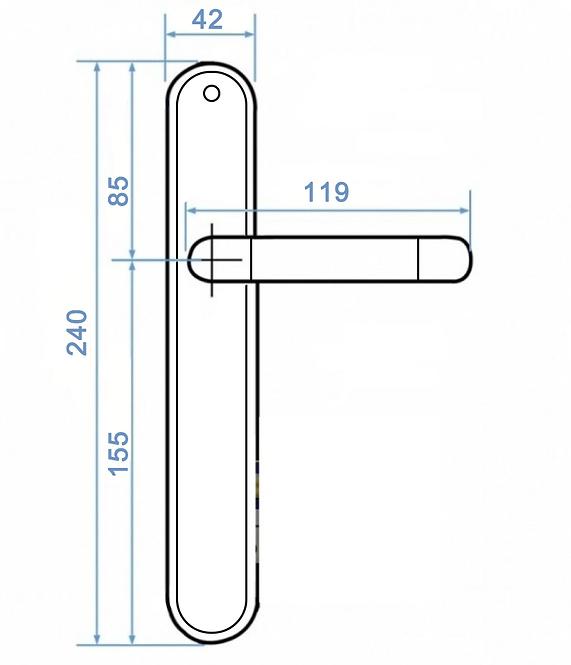 Türgriff Duro KL 72 Nickel/Satin