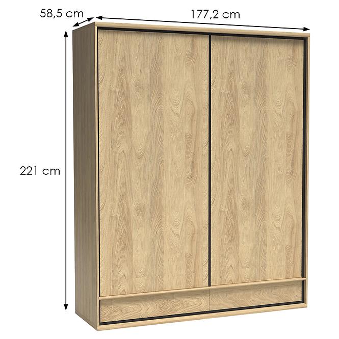 Schrank Mediolan 177,2cm Natural Hikora